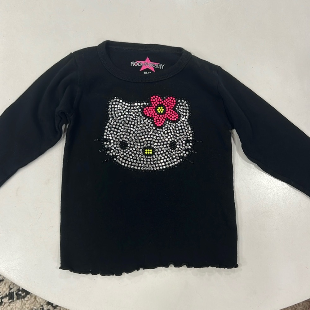 Rock-n-Beauty Hello Kitty design Long Sleeve Top 18-24 months